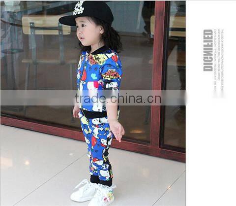 Girl's lovely snoopy pattern movement fleece suit