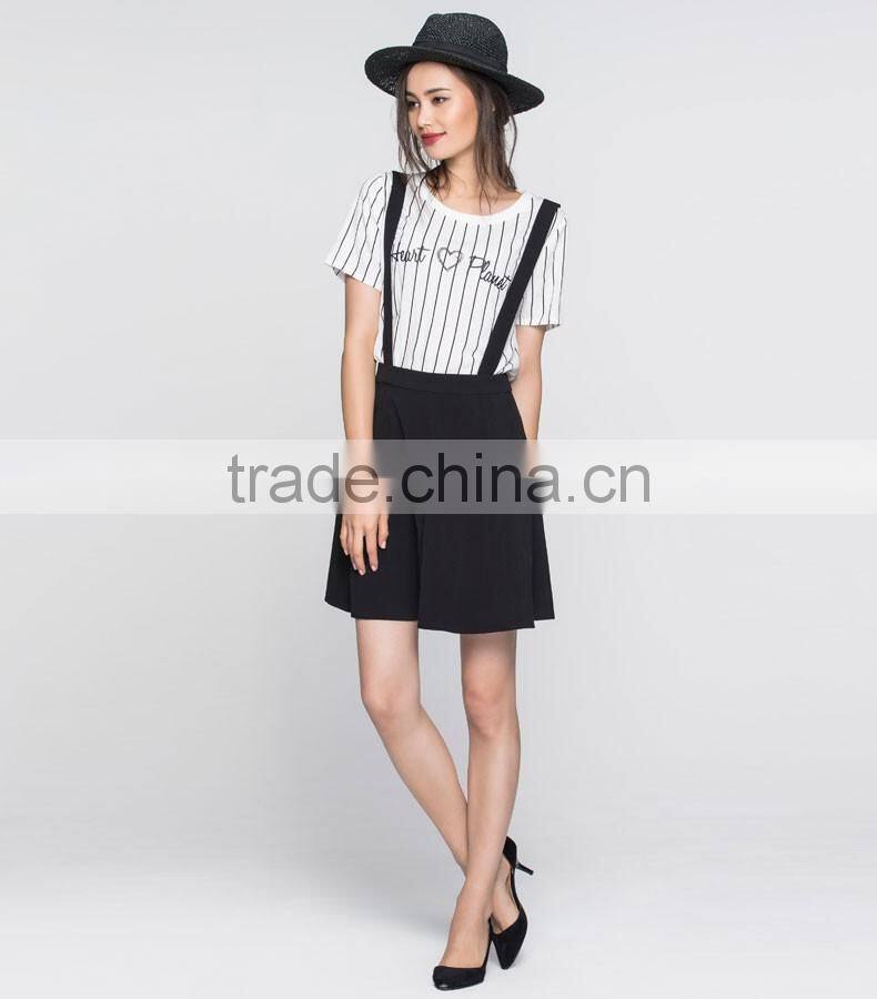 fashion style suspender skirt black mini skirt ladies short skirt designs