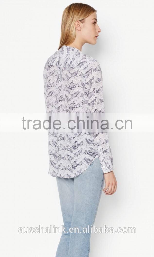 chinese style ladies silk shirt fashion design low price