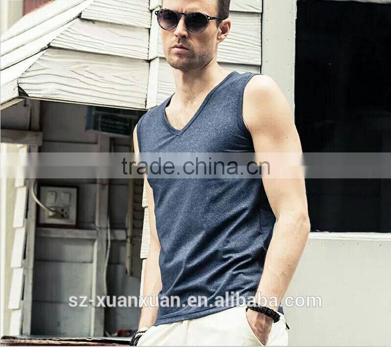 2016 Cheap Wholesale 100% Cotton Sports Vest Men