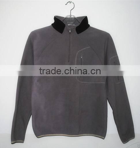 100% polyester mens' winter jacket compounded polar fleece double brush