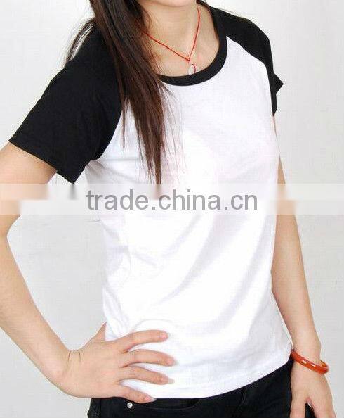 fashion white lady t-shirts with custom logo print