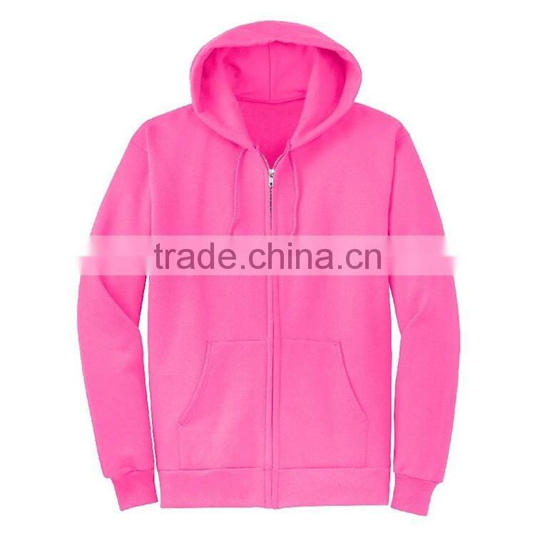 Wholesale Price Custom Label Design Bulk Man Plain Polyester Cotton Fleece Zip Up Hoodie