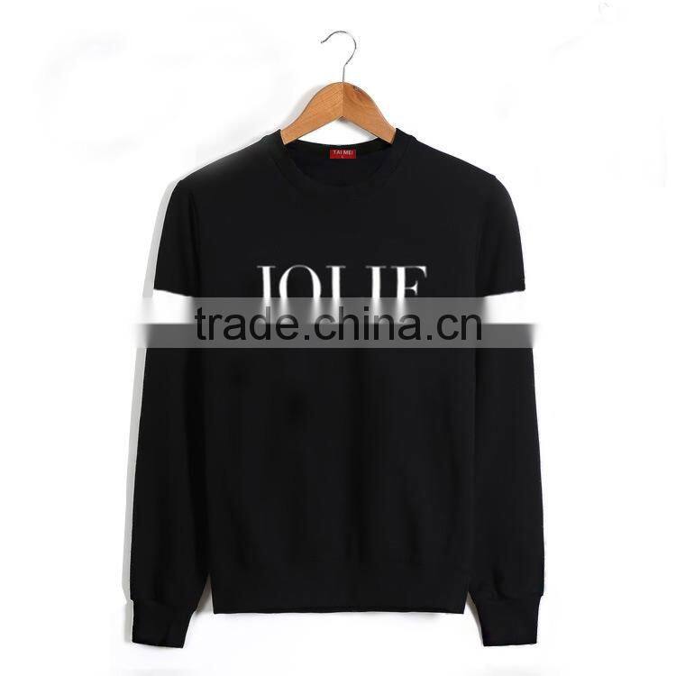 Custom wholesale new fashion men black hoody without hood