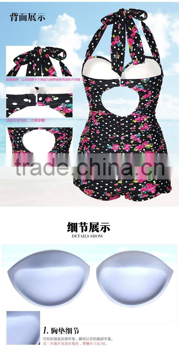 Wholesale ladies printing body suit swim wear A002