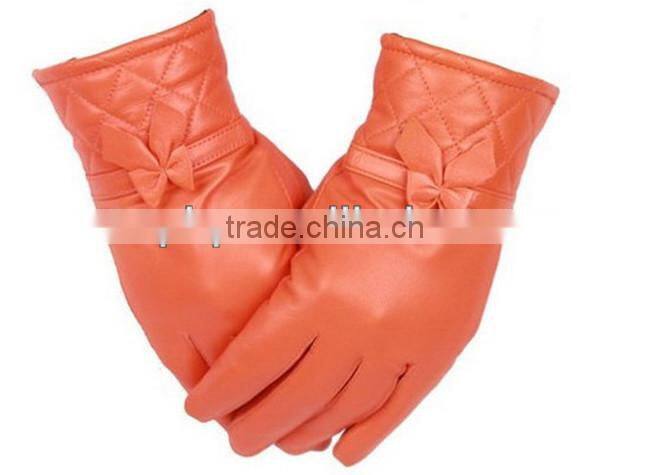 fashion design lady's leather gloves