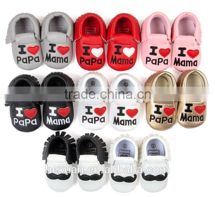 PU Baby Shoes Moccasins 29-Color Baby Boy Shoes Leather Baby Shoes Newborn Bebe Fringe Soft Soled Non-Slip Crib First Walker