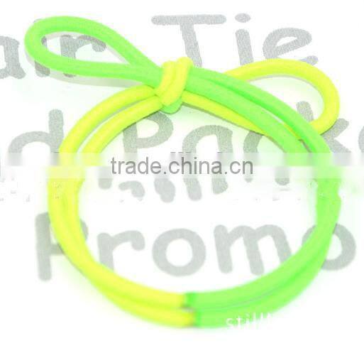 The Candy Color Bow Knoted Elastic Splice Hair Tie