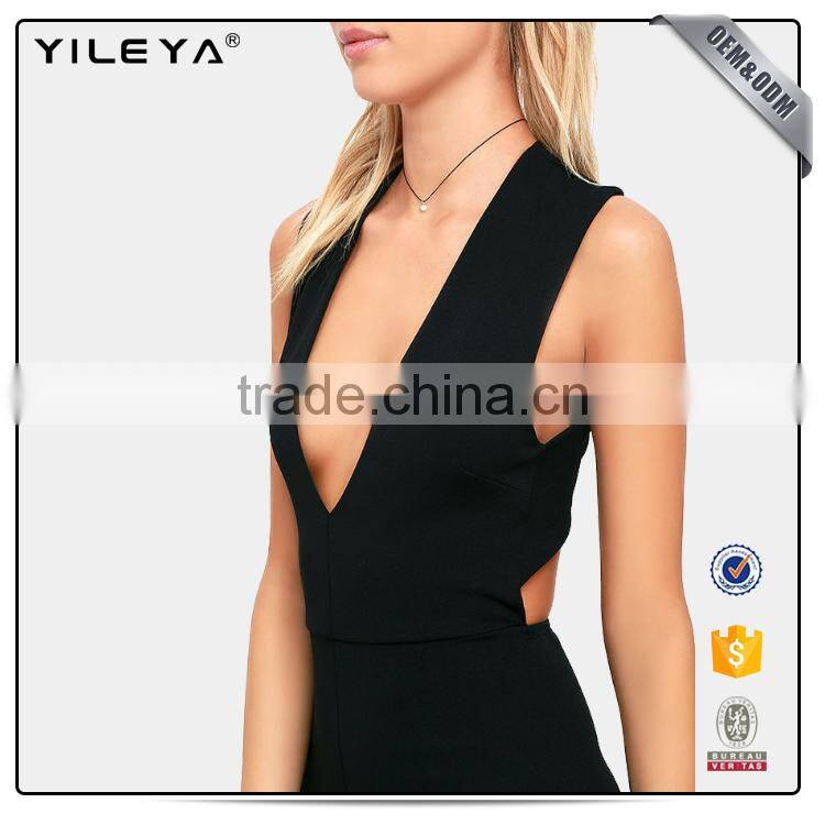 2017 new style sexy jumpsuit lady long romper backless halter white romper jumpsuits