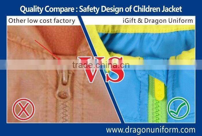 ISO 9001 warm custom waterproof windbreaker Sliver jacket