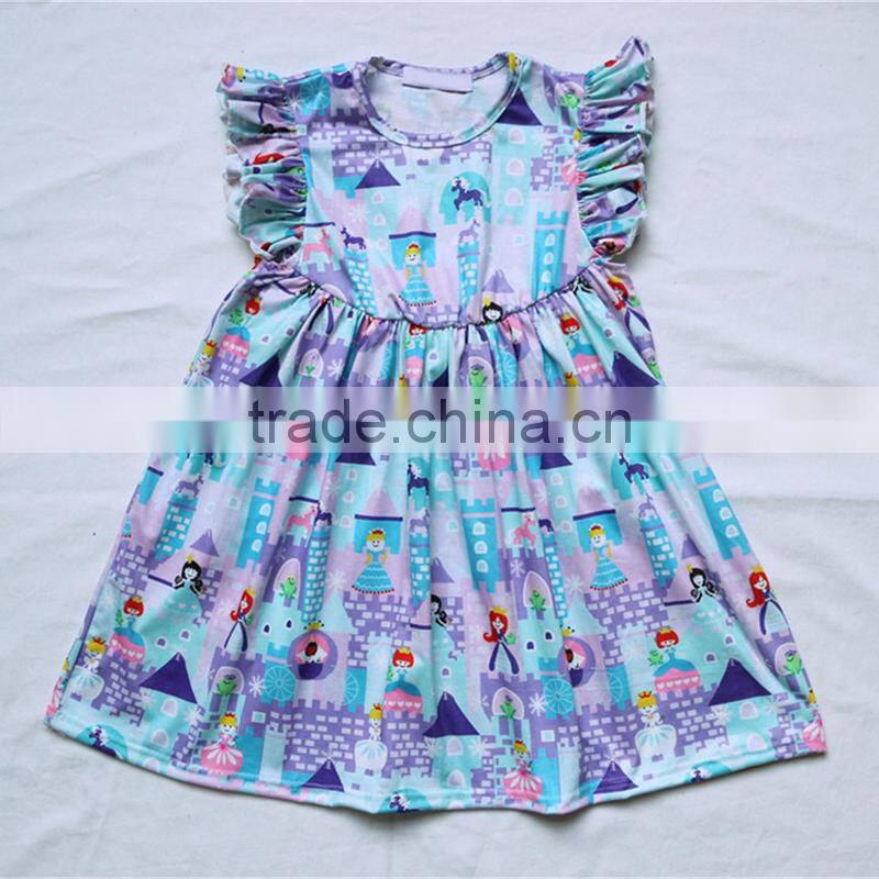 2017 Newest Spring Clothing Set Hot Sale Princess Dress Baby Girl Boutique Outfits Girls Ruffles pearl dress