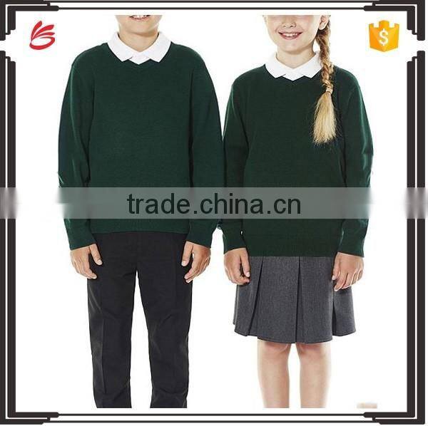 Latest new design unisex brand school uniform jumper factory
