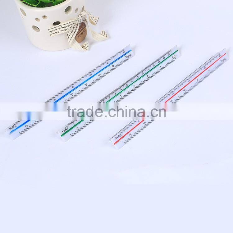 3d 30cm plastic school student triangular prism ruler proportional scale