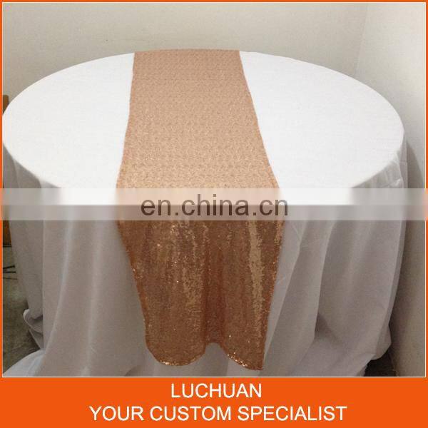 Graceful Sequin Coral Table Runner