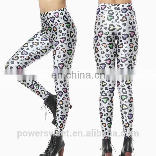 2014 Newest White Trousers with Heart Print for Women