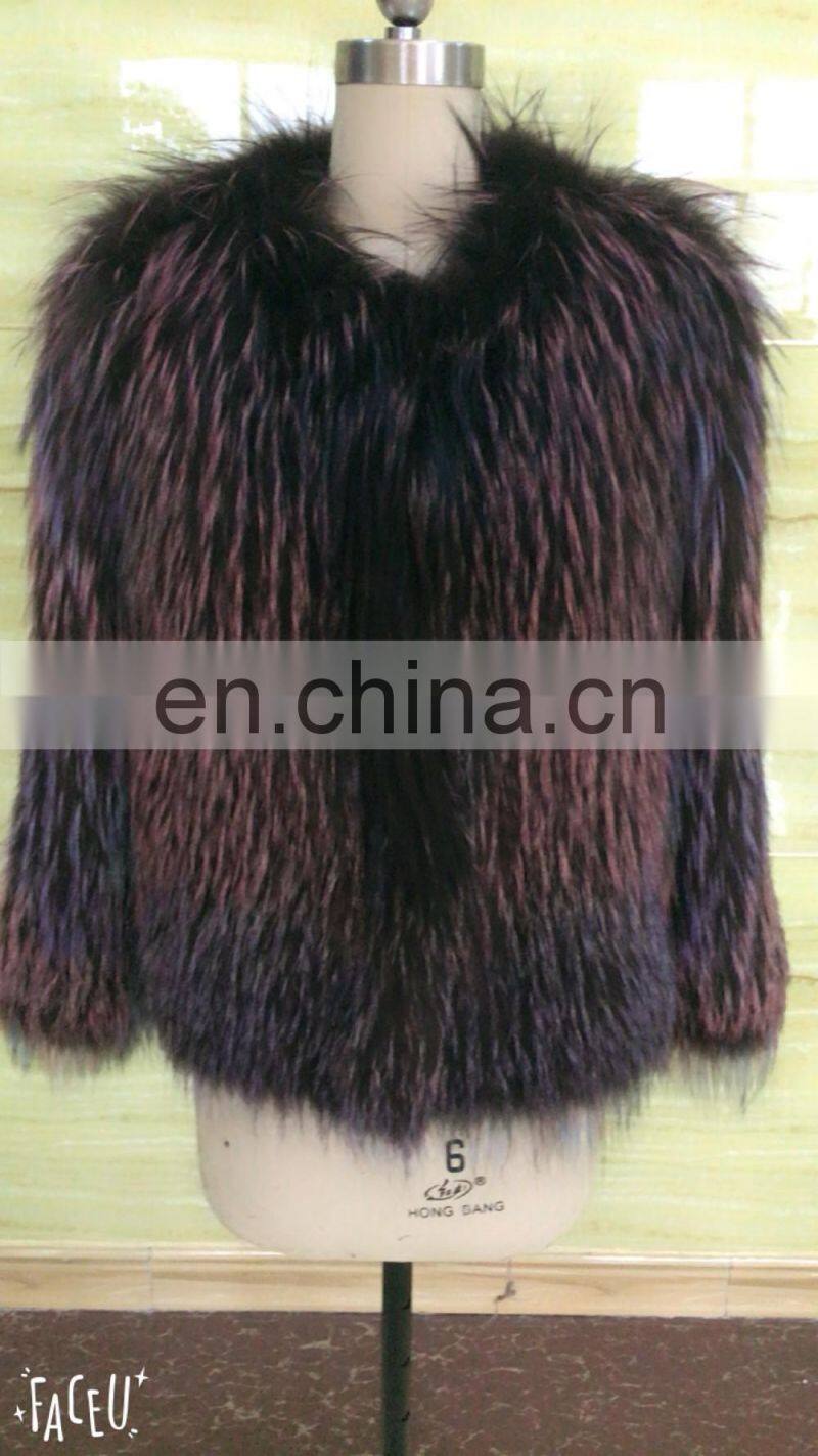 Best-selling fashion genuine knitting fox fur jacket winter for women tops