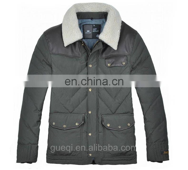 2017 Latest European Design with Fur Collar Down Jacket Men