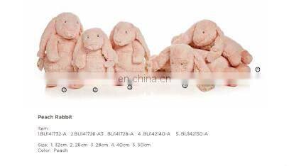 New Design Peach Plush Rabbit Cushion/Toy for Babies
