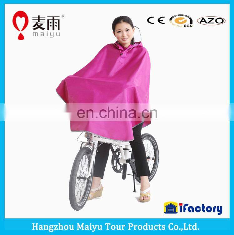 MAIYU pvc coating advertising bike poncho raincoat