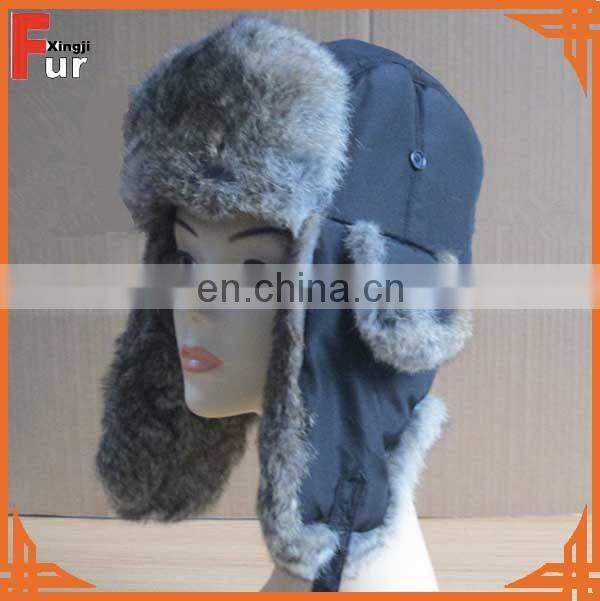 top quality chinese chinchilla rabbit fur russian hat