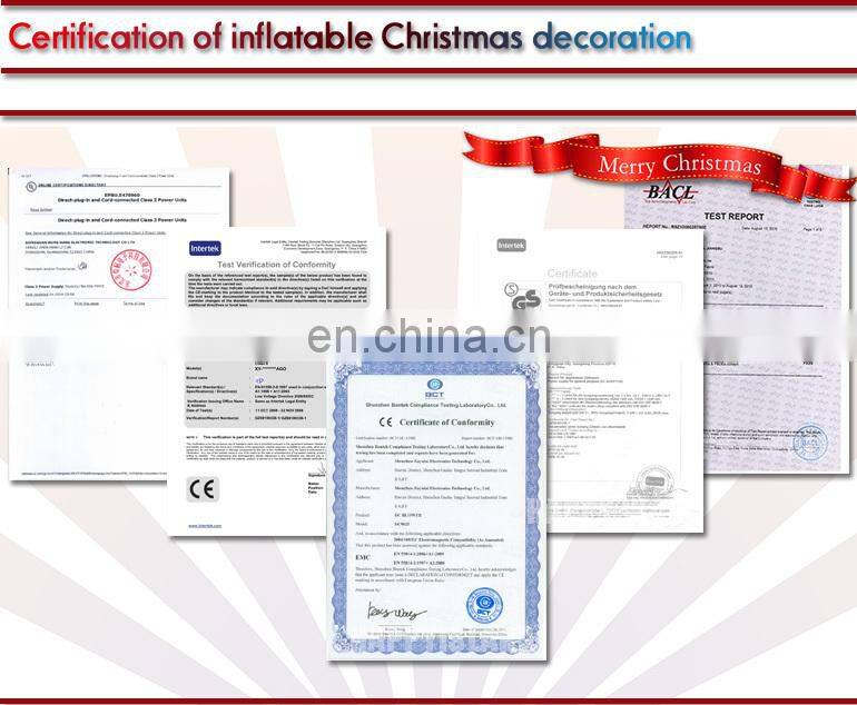 HI lighting inflatable santa claus with gift bag christmas decorations for holiday