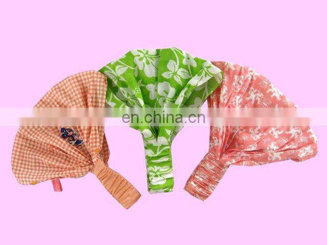 Cream flower design cotton elastic hair fillet