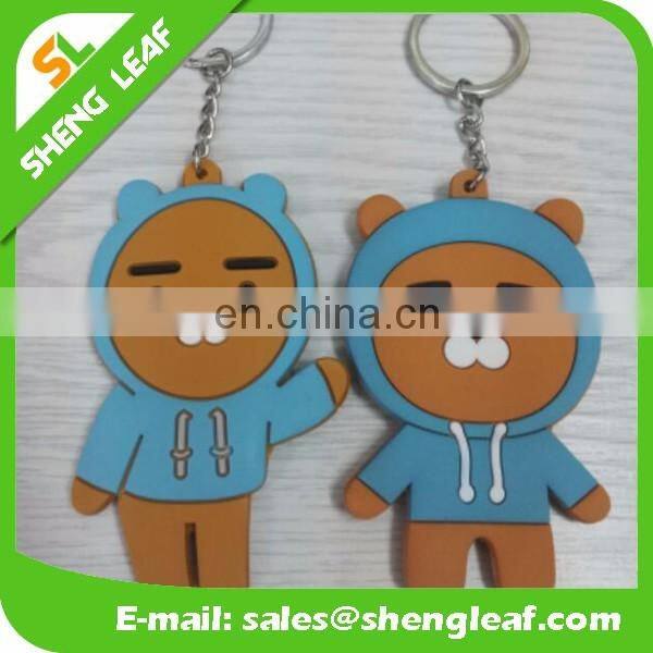 Factory price customed pvc rubber keychain