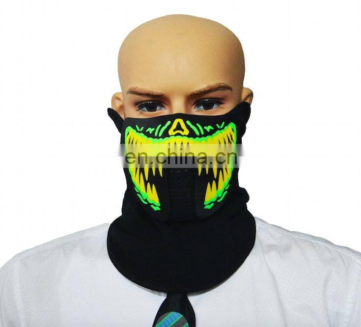 Lighting EL Mask Panel EL Facial Mask for Halloween