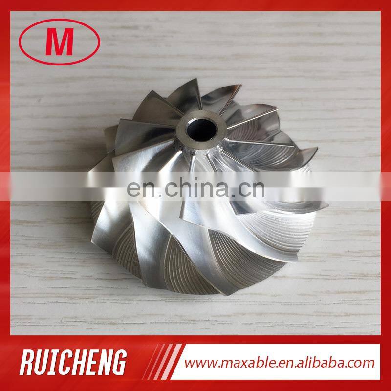 T25 446335-0009 38.10/53.97mm 11+0 blades turbo milling/aluminum 2618/billet compressor wheel for 452055-0004/8/452058-0001