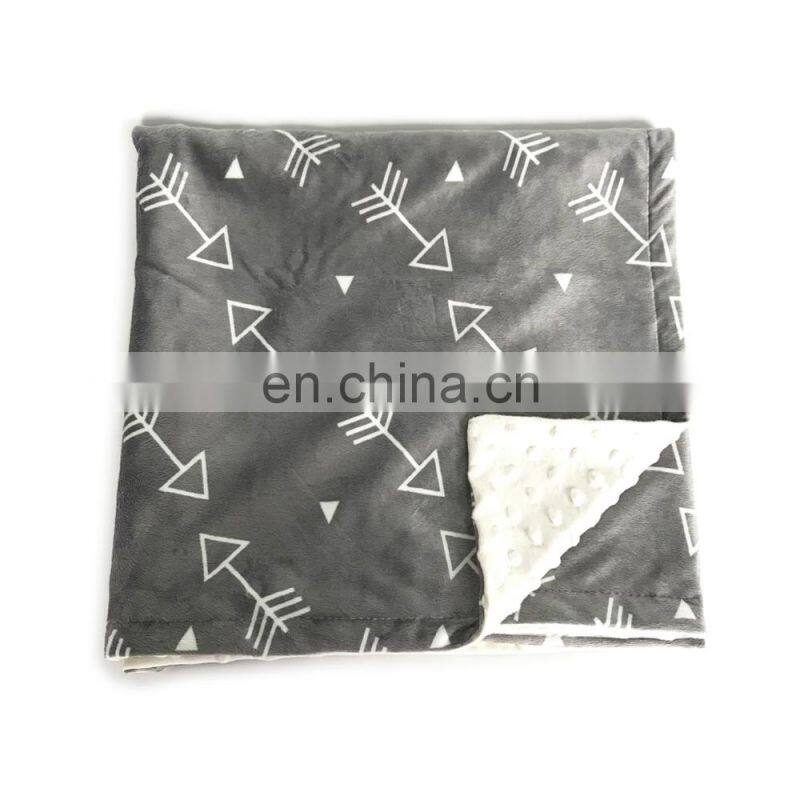 Super Soft Anti-Pilling Polyester Bubble Embossed Blanket Custom Fleece Minky