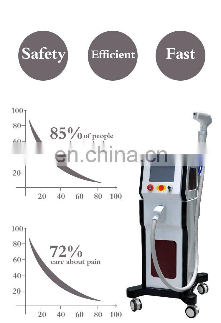 Laser 755 808 1064 Wavelengths Diode Laser Hair Removal Machine 2020 For Salon