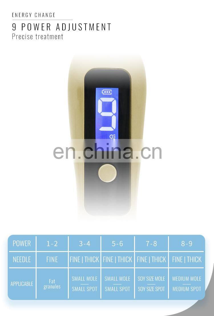 9 modes Mini Lcd Display Facial Plasma Beauty Mole Spot Removal Pen