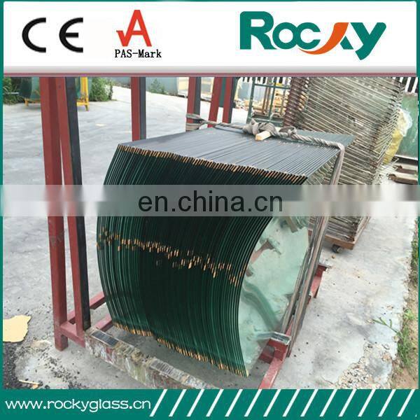 5mm 6mm 8mm curved laminated glass panels door freezer