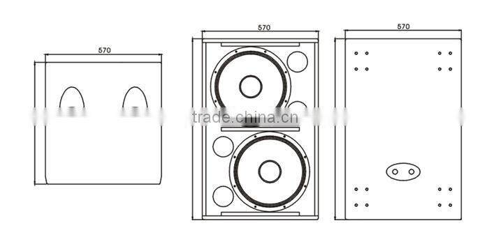 WS-2A Trade assurance, dual 15 inch passive subwoofer