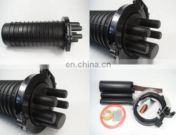 24 48 96 144 288 Core Vertical Dome Type Fiber Cable Joint Box Black Fiber Optic Splice Closure IP68 Aerial ISO9001, ROHS CN;GUA