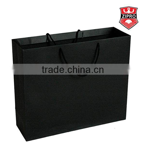 luxury black paper bag Customized printed paper bags wholesale