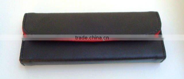 Hair Scissors Case made of Synthetic Leather Red Velvet Inside