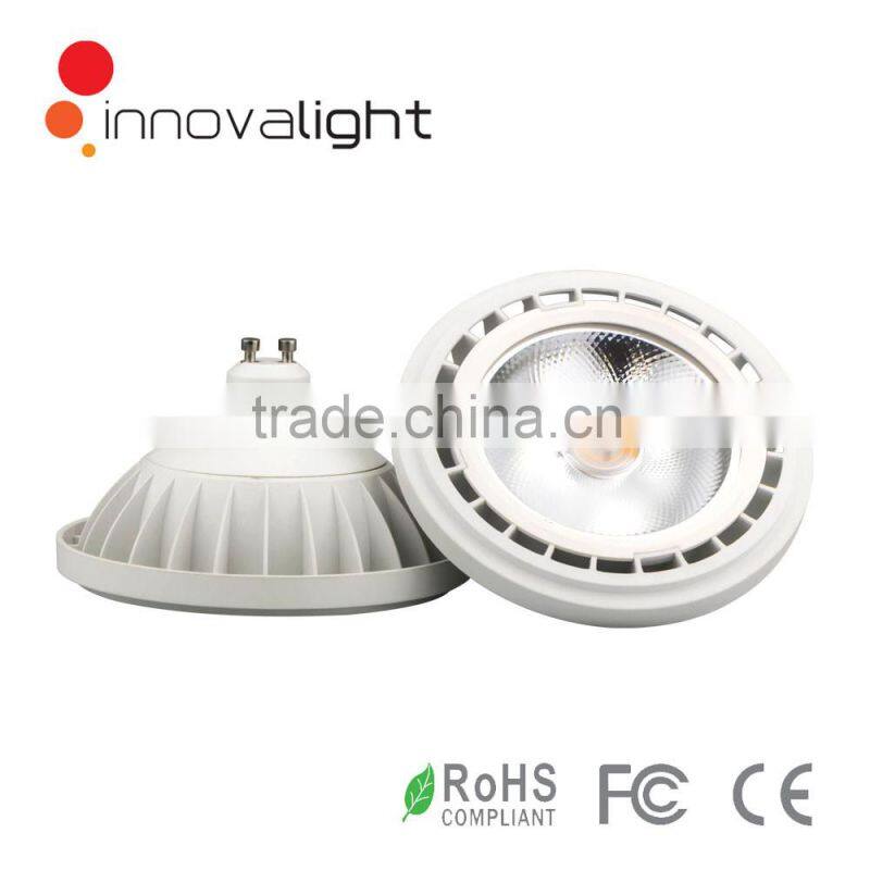 INNOVILIGHT factory price white shell 12 degree 15W GU10 LED AR111