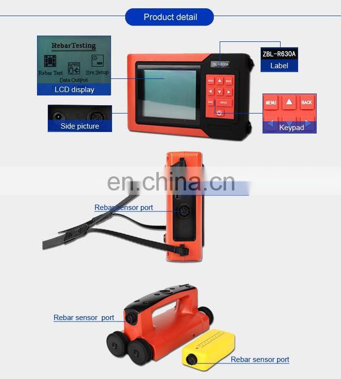 Taijia ZBL-R630A Scanner edition rebar locator scanner, concrete rebar detector, concrete metal scanner machine