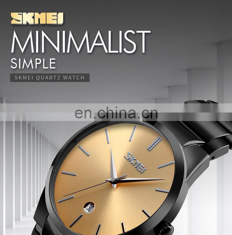 Skmei 9140 jam tangan japan movement quartz watch stainless steel back  men custom watch