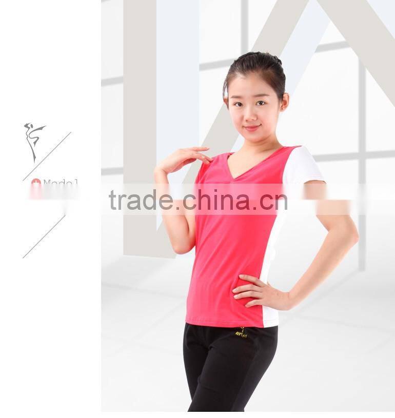 Hot Sale Short Sleeve Dance Top, Fitness Top, Yoga Top