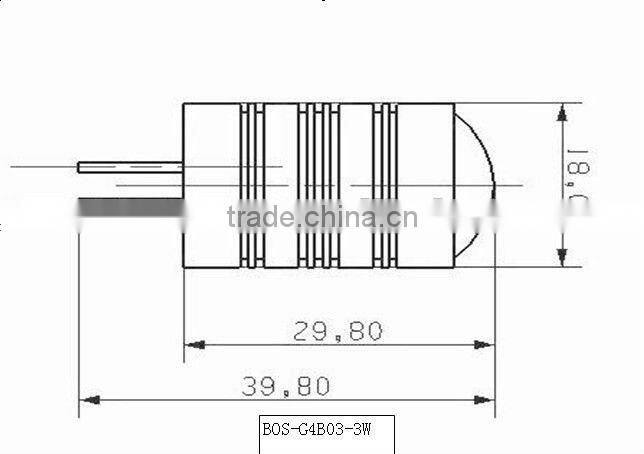 2013 new product 3w high power G4 indoor lamp BOS-G4DO3-3W