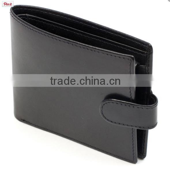 Top quality luxury soft leather coin purses / folding calf leather wallets for men