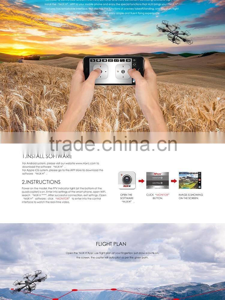 Minitudou helicopter 2.4G Quadcopter New Barometer Height MJX X601H Professional Drone With HD Camera