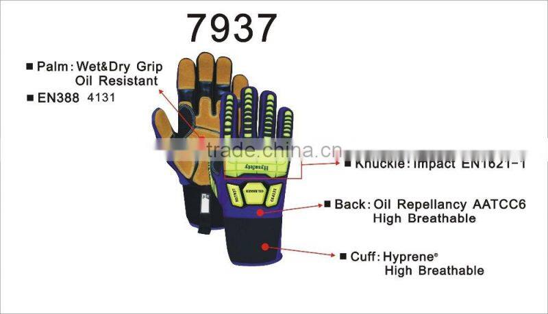 Full palm cow leather gloves/ Welding gloves/ Heat resistant gloves