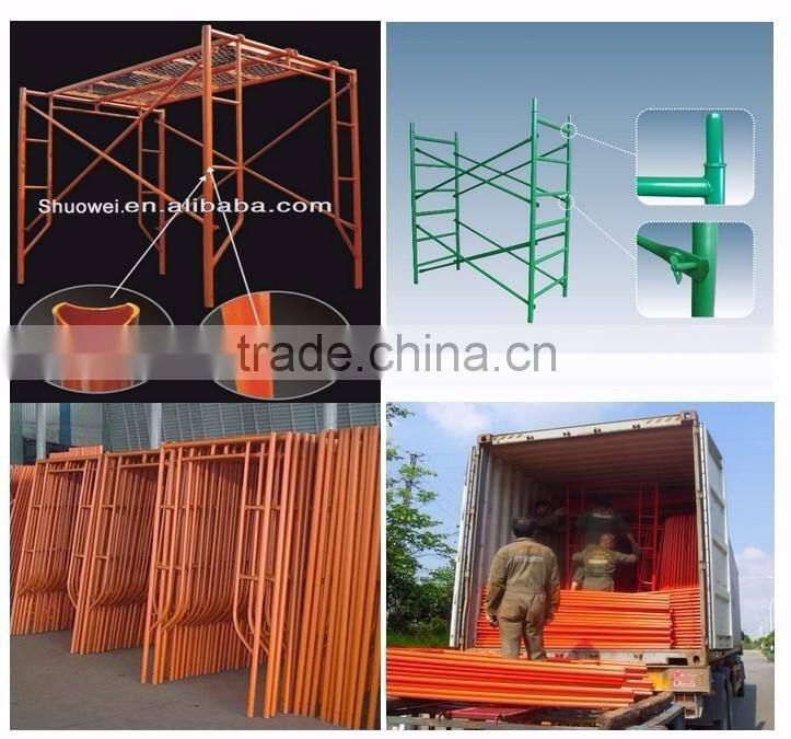 galvanized and color painted ladders and scaffoldings for formwork