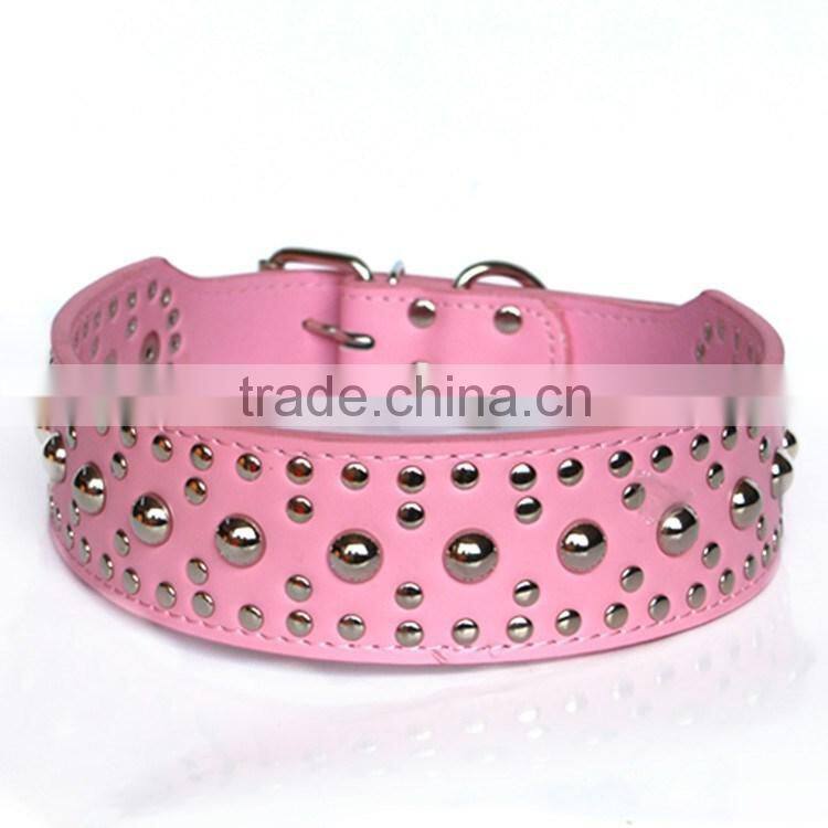 Wholesale fashion chain pet collar mushrooms nails dog collars