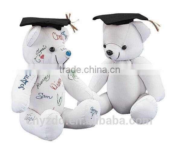Plush Toy Autograph Graduation Bear /Stuffed Animal Toy Graduation Gift/Soft Bear to Sign for Graduation