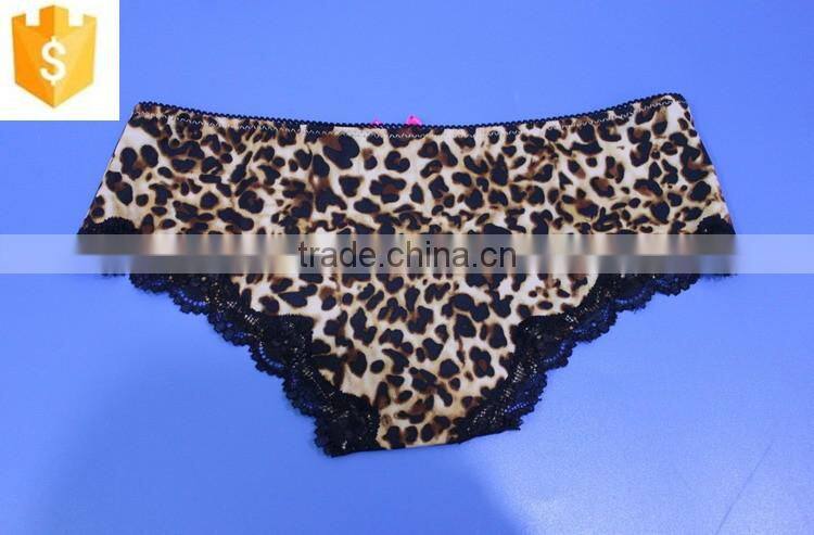 Fashion High Quality Wholesale Hot Sell Sexy Leopard Print Lace Sexy Lady Panty