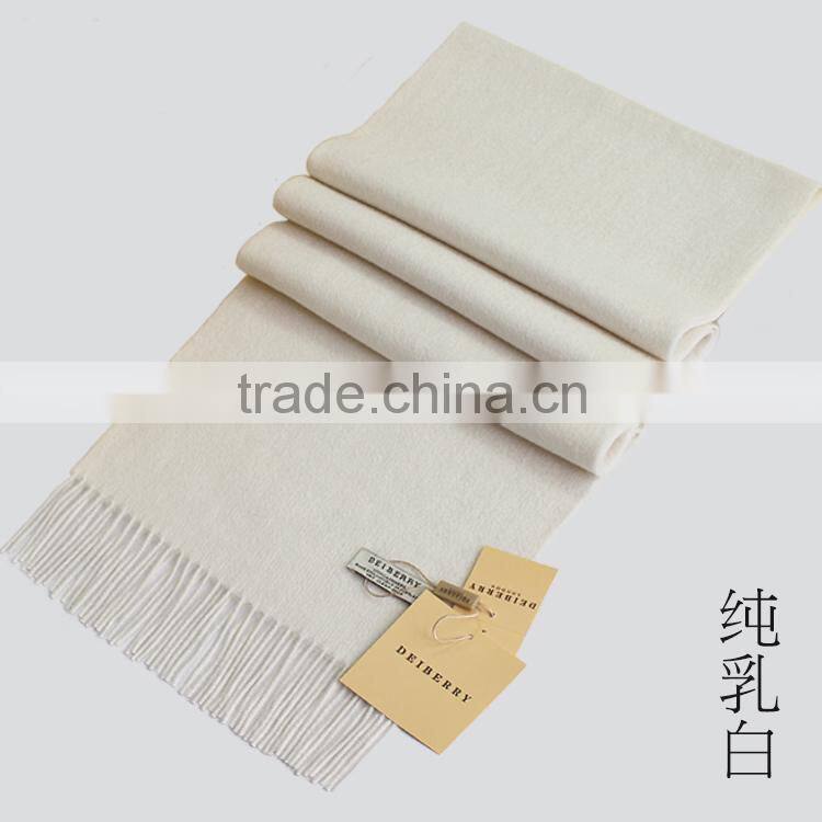 Wholesale Top Quality Unisex Woman Man Plain Pure 100% Wool Scarf